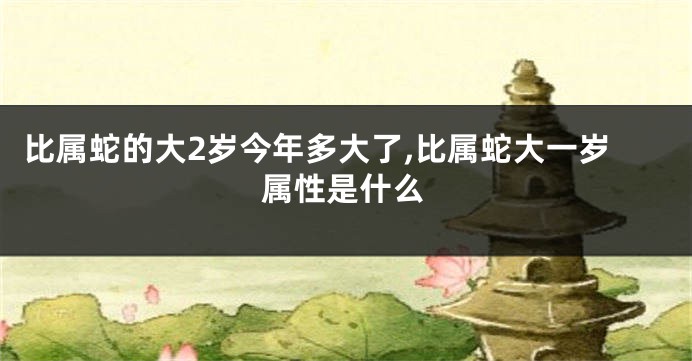 比属蛇的大2岁今年多大了,比属蛇大一岁属性是什么