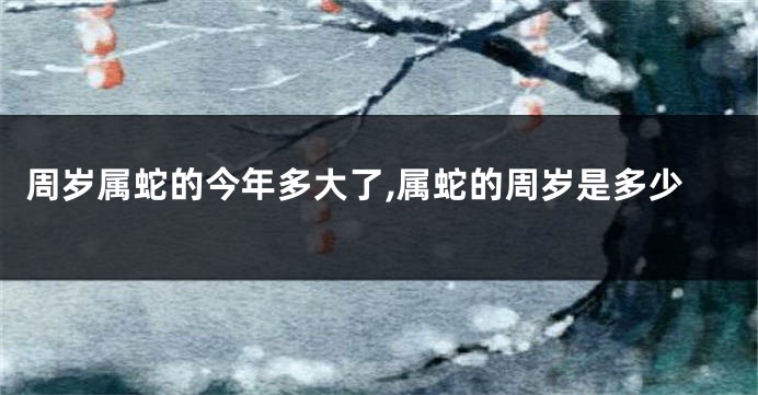 周岁属蛇的今年多大了,属蛇的周岁是多少