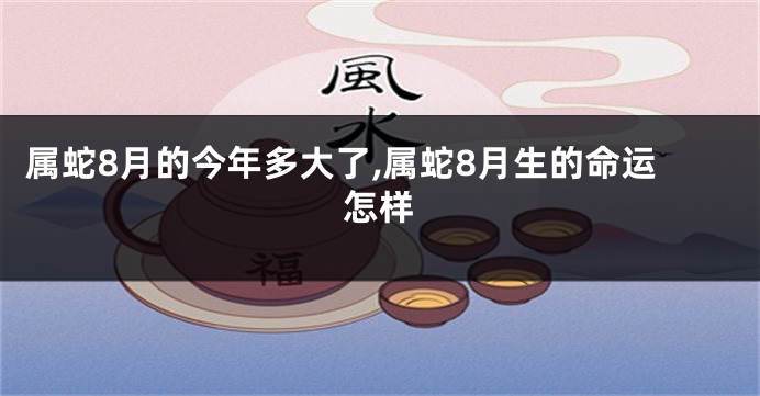 属蛇8月的今年多大了,属蛇8月生的命运怎样