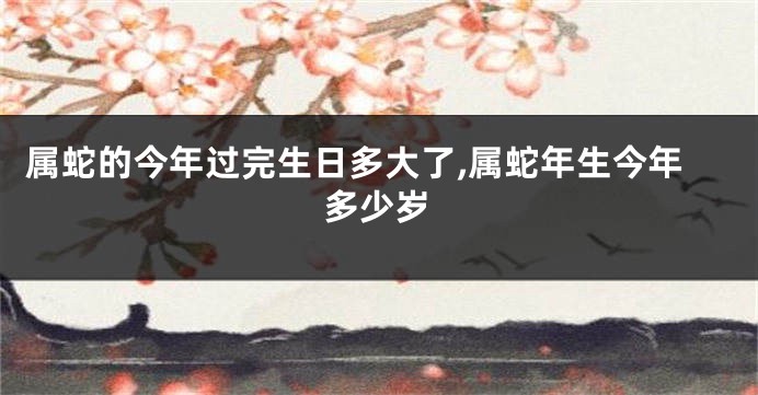 属蛇的今年过完生日多大了,属蛇年生今年多少岁