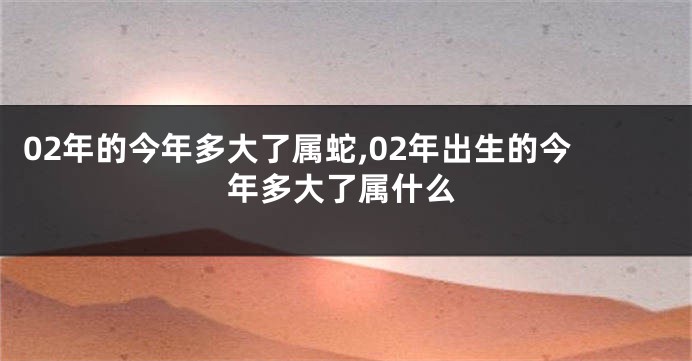 02年的今年多大了属蛇,02年出生的今年多大了属什么