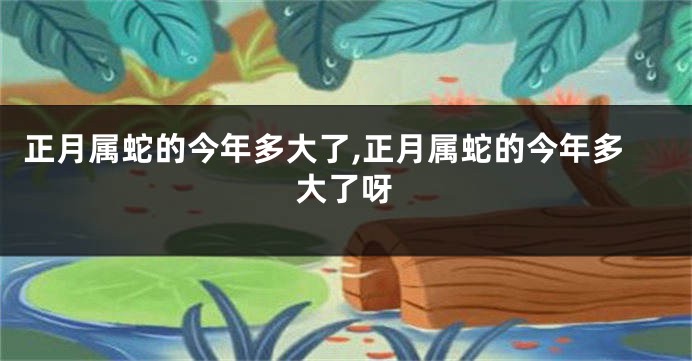 正月属蛇的今年多大了,正月属蛇的今年多大了呀