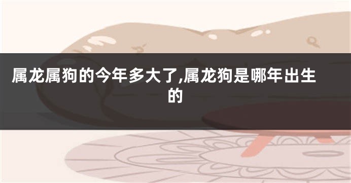 属龙属狗的今年多大了,属龙狗是哪年出生的
