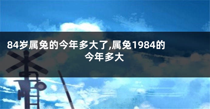 84岁属兔的今年多大了,属兔1984的今年多大