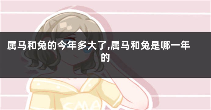 属马和兔的今年多大了,属马和兔是哪一年的