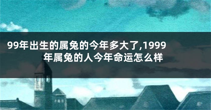 99年出生的属兔的今年多大了,1999年属兔的人今年命运怎么样