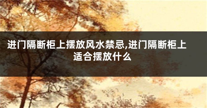 进门隔断柜上摆放风水禁忌,进门隔断柜上适合摆放什么