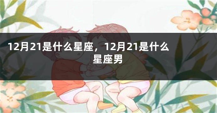 12月21是什么星座，12月21是什么星座男
