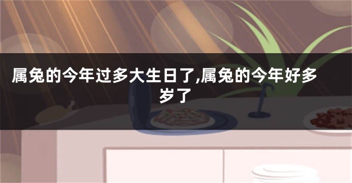 属兔的今年过多大生日了,属兔的今年好多岁了