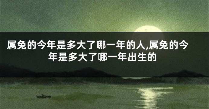属兔的今年是多大了哪一年的人,属兔的今年是多大了哪一年出生的