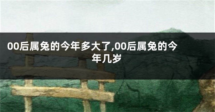 00后属兔的今年多大了,00后属兔的今年几岁