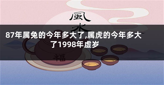 87年属兔的今年多大了,属虎的今年多大了1998年虚岁