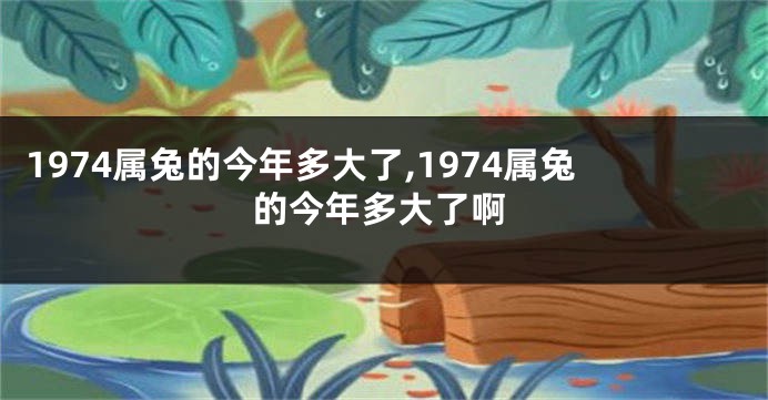 1974属兔的今年多大了,1974属兔的今年多大了啊