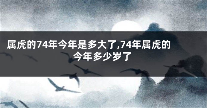 属虎的74年今年是多大了,74年属虎的今年多少岁了