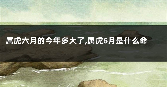 属虎六月的今年多大了,属虎6月是什么命