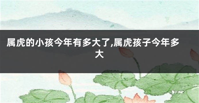 属虎的小孩今年有多大了,属虎孩子今年多大