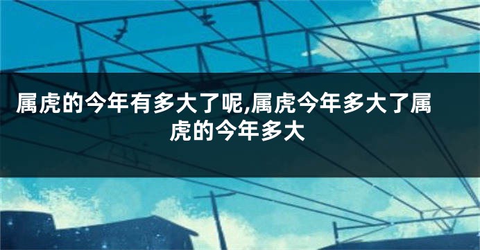 属虎的今年有多大了呢,属虎今年多大了属虎的今年多大