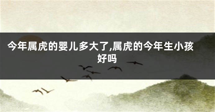 今年属虎的婴儿多大了,属虎的今年生小孩好吗