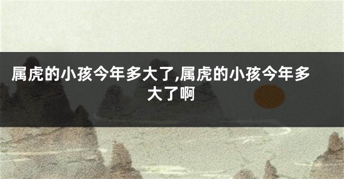 属虎的小孩今年多大了,属虎的小孩今年多大了啊