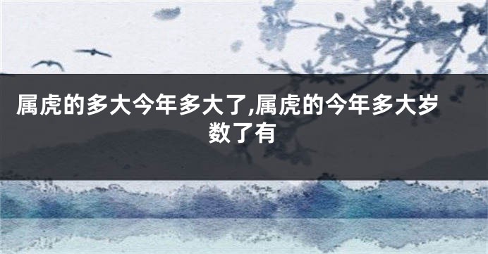 属虎的多大今年多大了,属虎的今年多大岁数了有