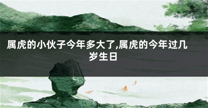 属虎的小伙子今年多大了,属虎的今年过几岁生日