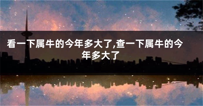 看一下属牛的今年多大了,查一下属牛的今年多大了