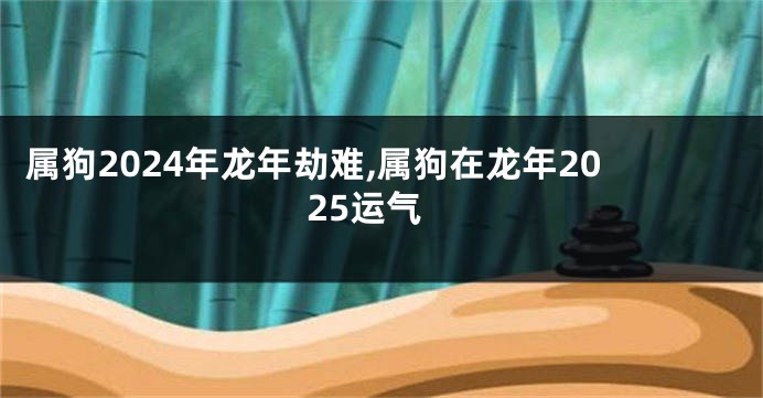属狗2024年龙年劫难,属狗在龙年2025运气