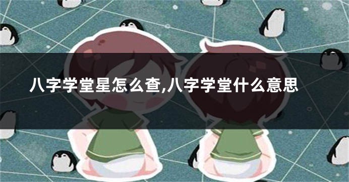 八字学堂星怎么查,八字学堂什么意思