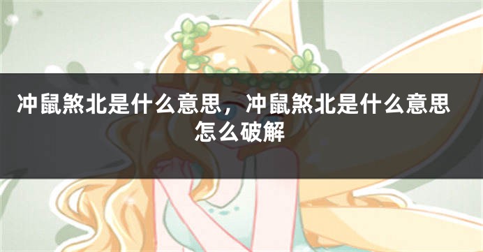 冲鼠煞北是什么意思，冲鼠煞北是什么意思怎么破解