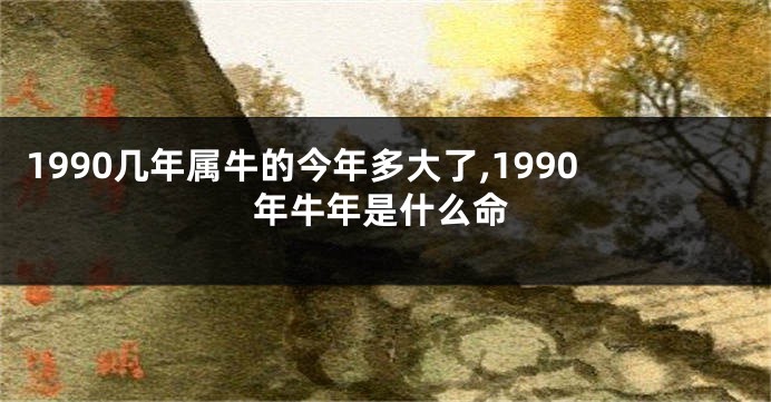 1990几年属牛的今年多大了,1990年牛年是什么命