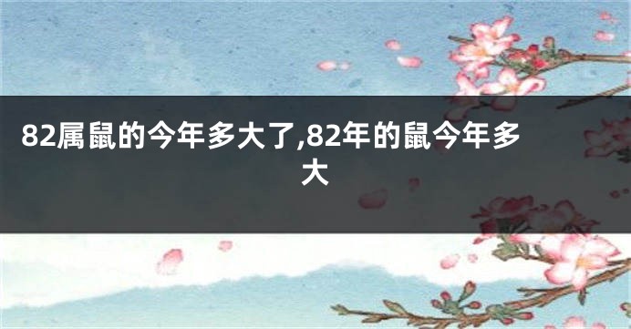 82属鼠的今年多大了,82年的鼠今年多大