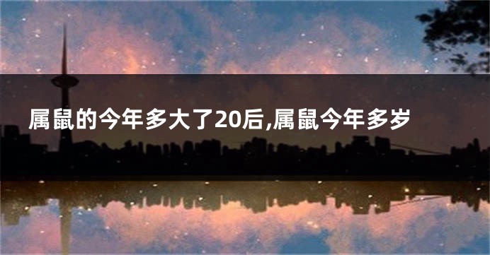 属鼠的今年多大了20后,属鼠今年多岁
