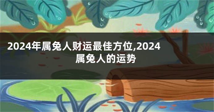 2024年属兔人财运最佳方位,2024属兔人的运势