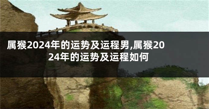 属猴2024年的运势及运程男,属猴2024年的运势及运程如何