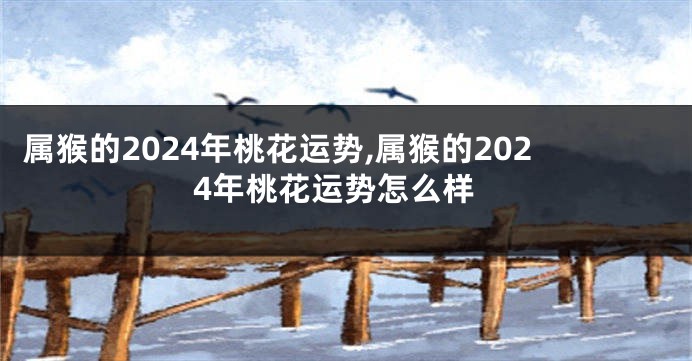 属猴的2024年桃花运势,属猴的2024年桃花运势怎么样