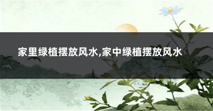 家里绿植摆放风水,家中绿植摆放风水