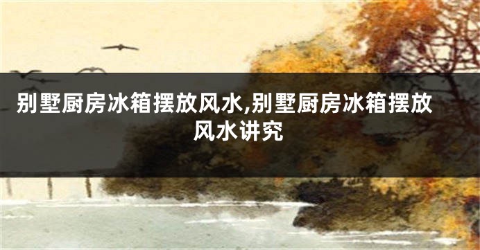 别墅厨房冰箱摆放风水,别墅厨房冰箱摆放风水讲究