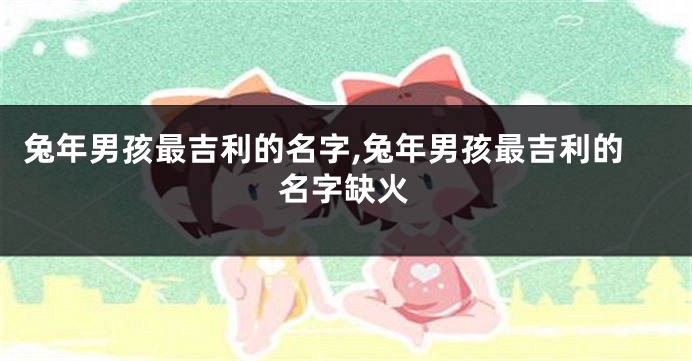 兔年男孩最吉利的名字,兔年男孩最吉利的名字缺火