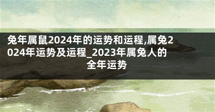 兔年属鼠2024年的运势和运程,属兔2024年运势及运程_2023年属兔人的全年运势