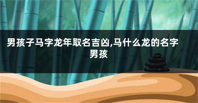 男孩子马字龙年取名吉凶,马什么龙的名字男孩