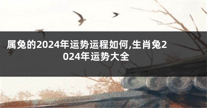 属兔的2024年运势运程如何,生肖兔2024年运势大全