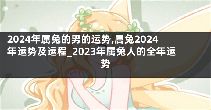 2024年属兔的男的运势,属兔2024年运势及运程_2023年属兔人的全年运势