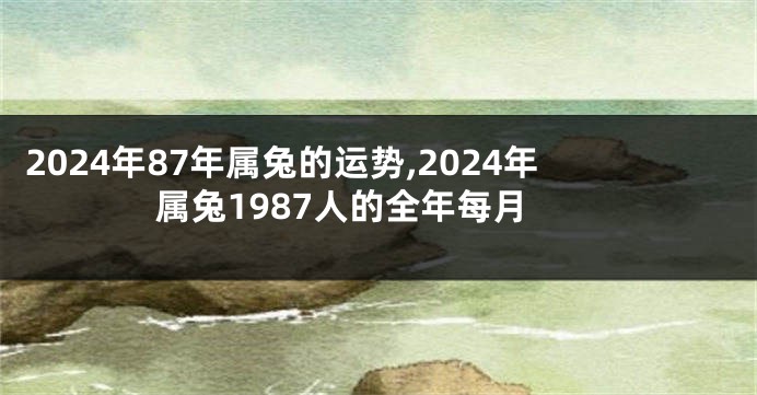 2024年87年属兔的运势,2024年属兔1987人的全年每月