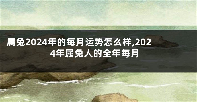 属兔2024年的每月运势怎么样,2024年属兔人的全年每月