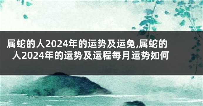 属蛇的人2024年的运势及运兔,属蛇的人2024年的运势及运程每月运势如何