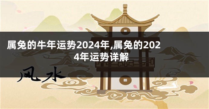 属兔的牛年运势2024年,属兔的2024年运势详解