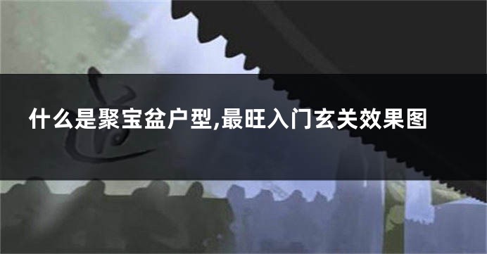 什么是聚宝盆户型,最旺入门玄关效果图
