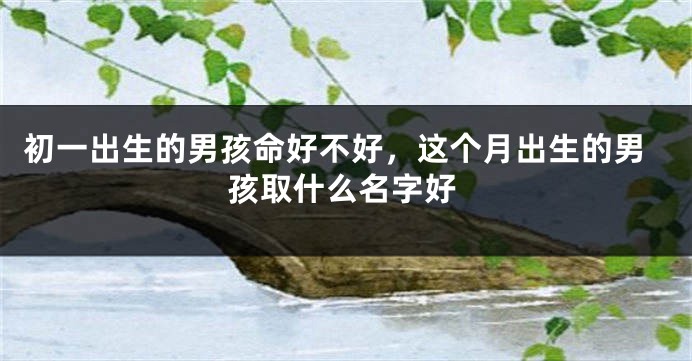 初一出生的男孩命好不好，这个月出生的男孩取什么名字好