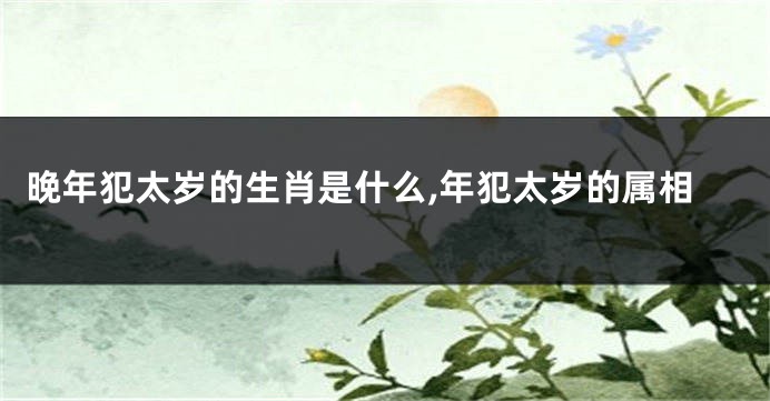 晚年犯太岁的生肖是什么,年犯太岁的属相